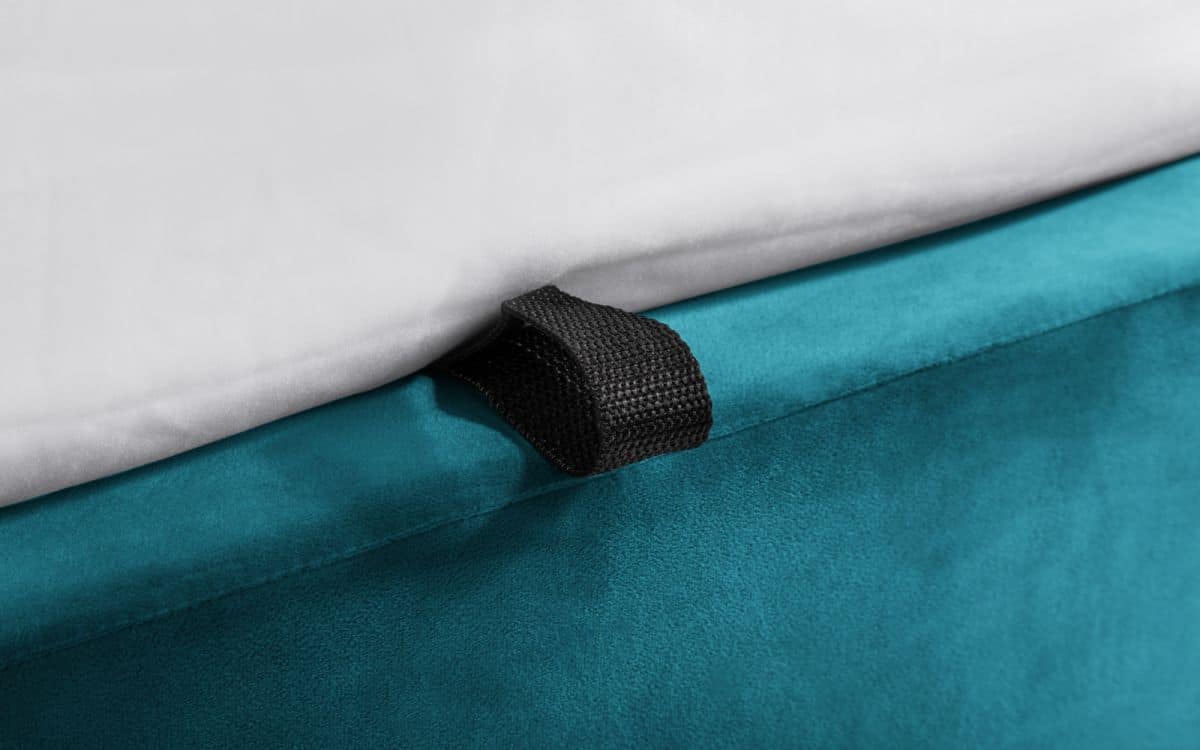 Frances 4ft6 Curved Ottoman Bed - Teal Velvet - Image 6