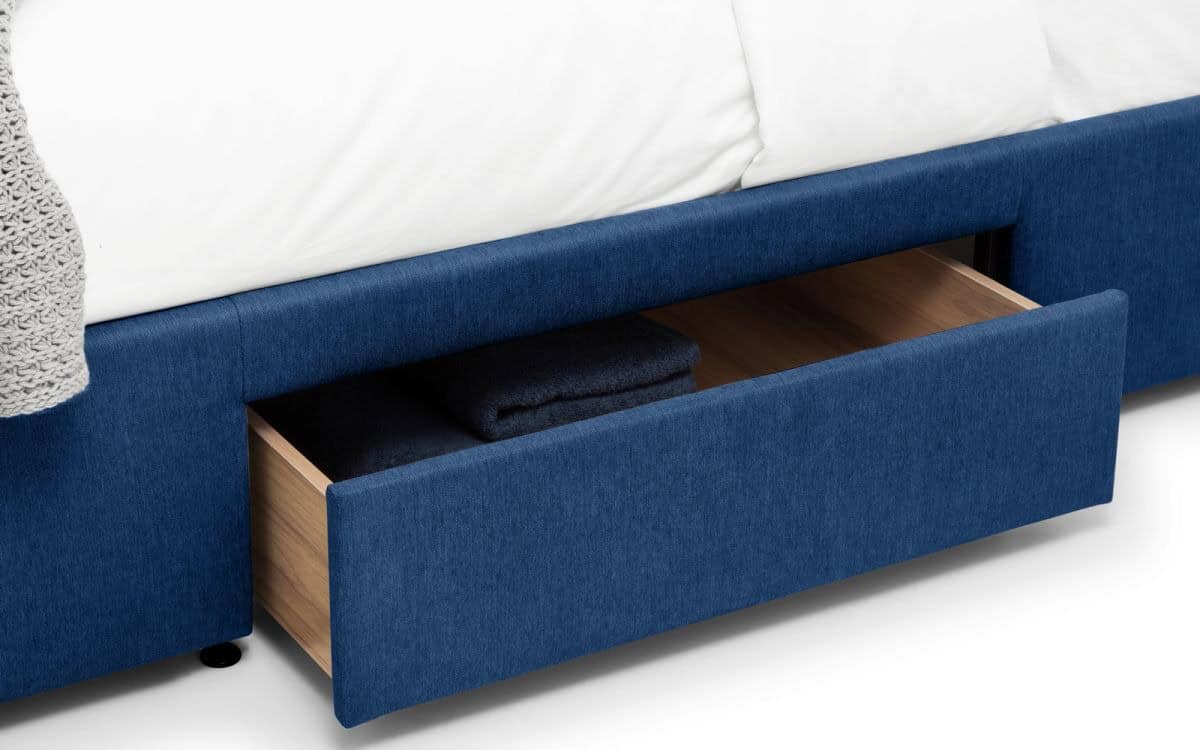 6ft Anaheim 4 Drawer Bedframe - Blue - Image 5