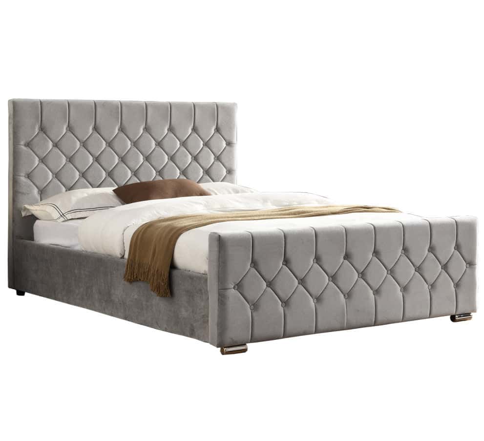 Galway 4ft6 Bedframe - Silver - Image 3