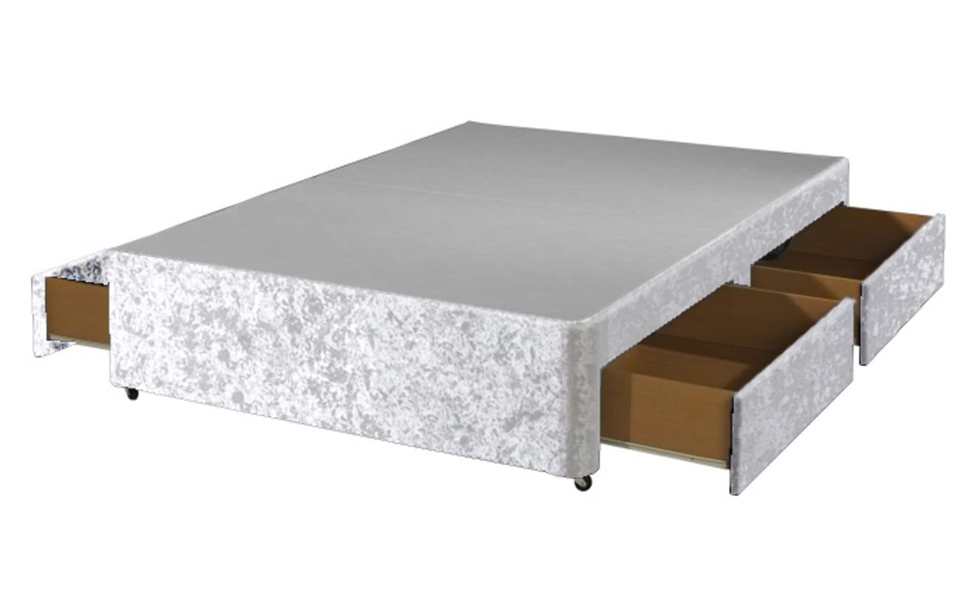 Apollo 4ft6 Divan Base With 4 Drawers in Glitz Fabric - Image 3