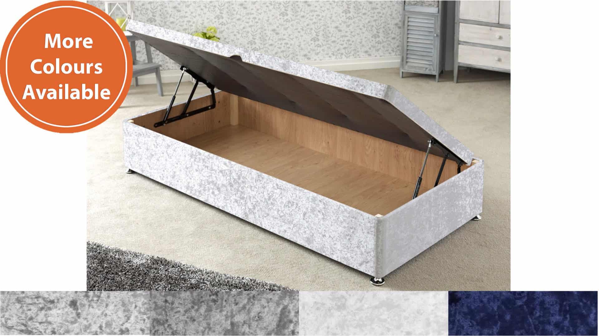 Apollo 3ft Side Opening Ottoman Base in Glitz Fabric