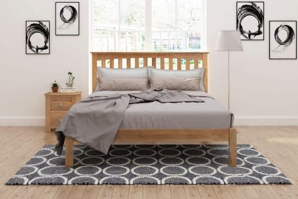 Flintshire 4ft Gladstone Bedframe - Natural Oak - Image 2