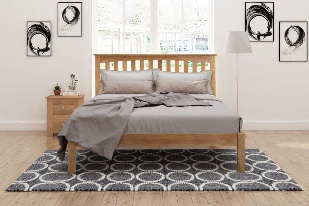 Flintshire 5ft Gladstone Bedframe - Natural Oak - Image 2