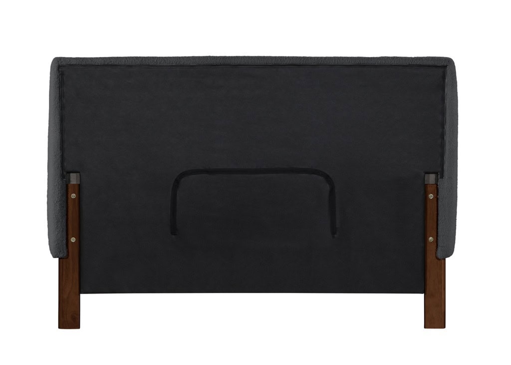 4ft6 Halfden Fabric Bedframe - Grey - Image 13