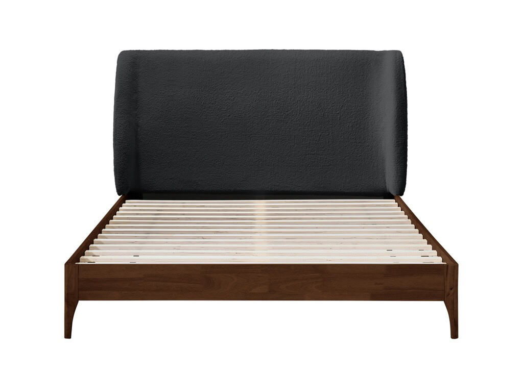 4ft6 Halfden Fabric Bedframe - Grey - Image 10