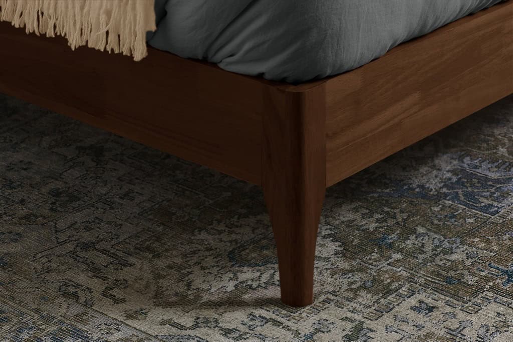 4ft6 Halfden Fabric Bedframe - Grey - Image 7