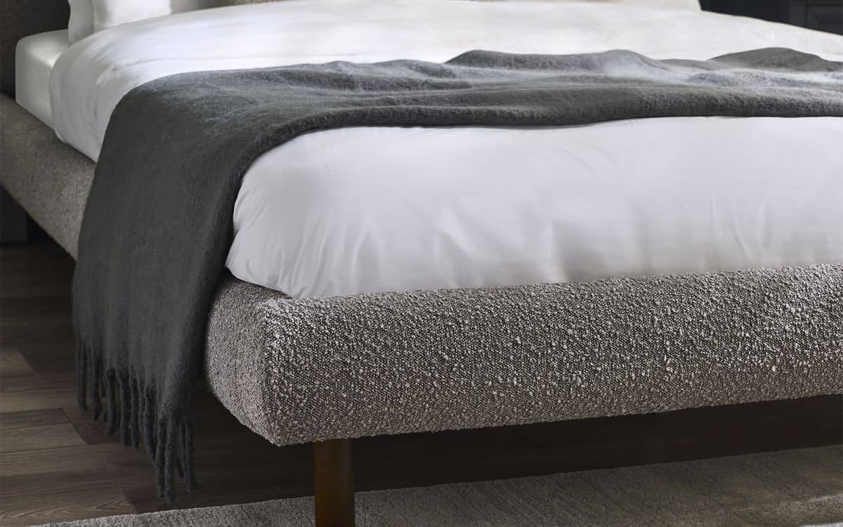 4ft6 Hattie Bedframe - Grey Boucle - Image 3