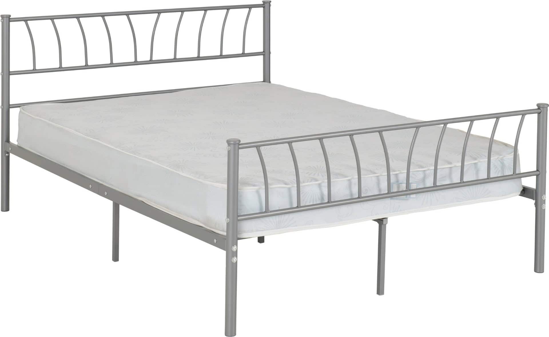 Harlow 4ft6 Bedframe - Silver - Image 2