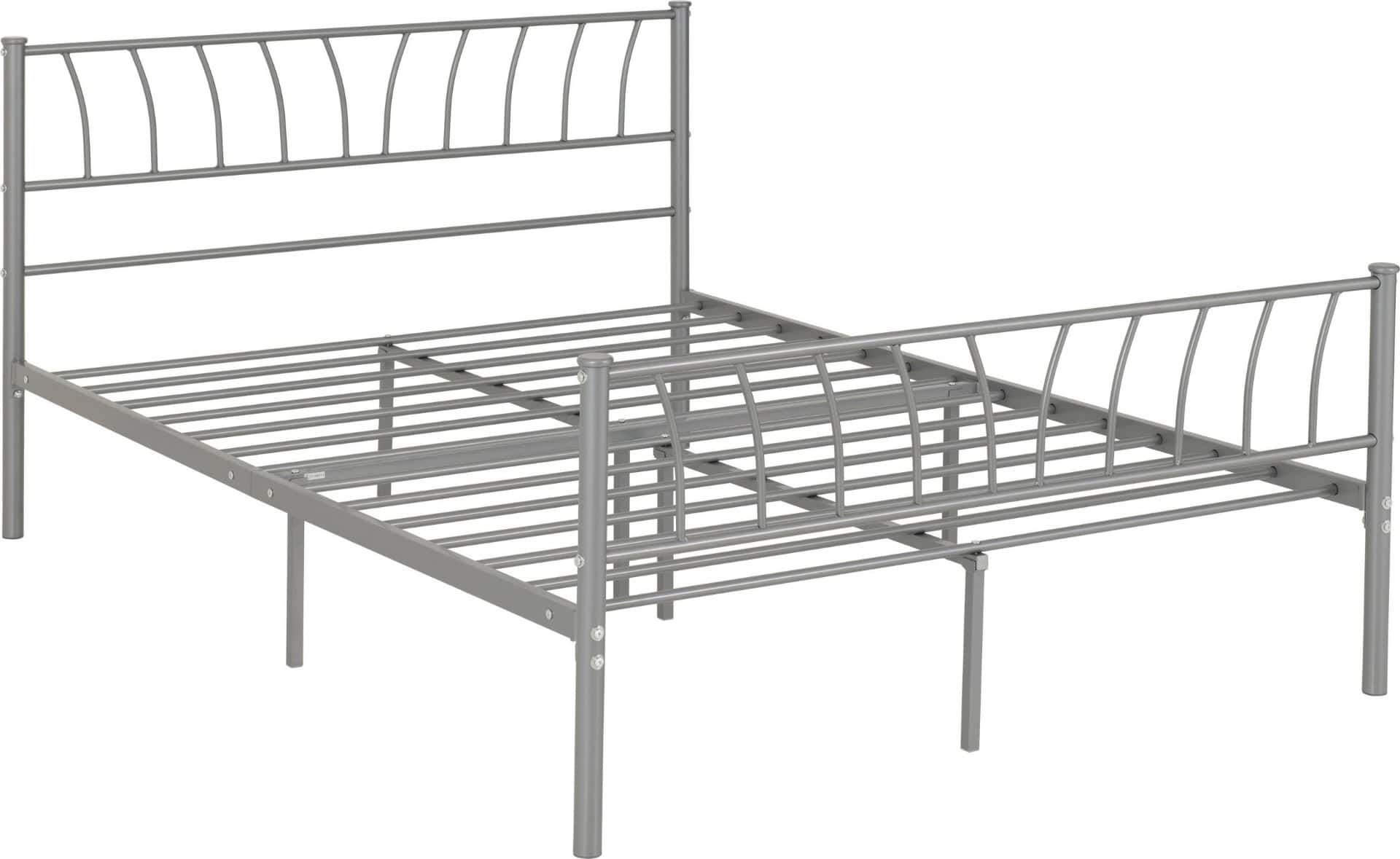 Harlow 4ft6 Bedframe - Silver - Image 3