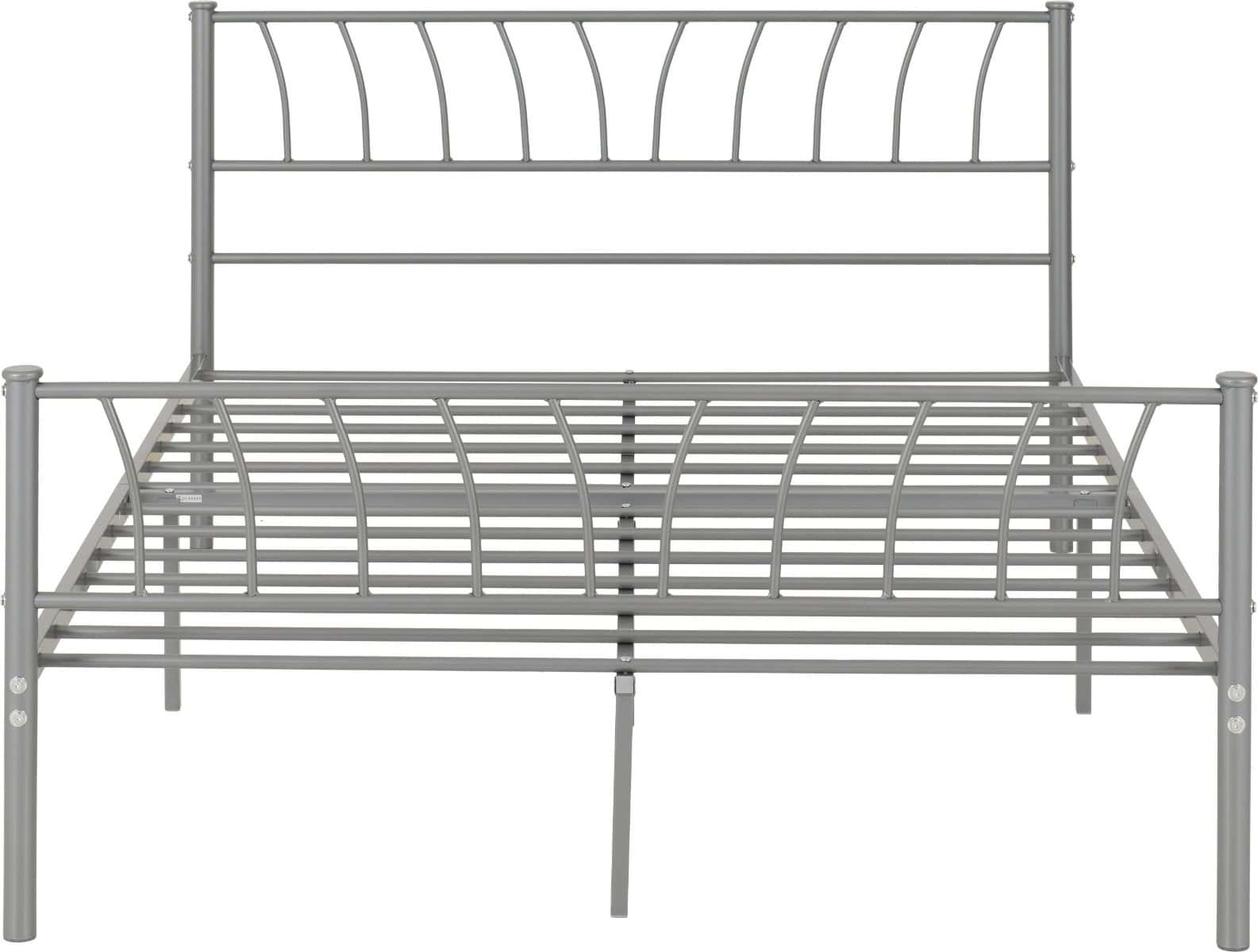 Harlow 4ft6 Bedframe - Silver - Image 4