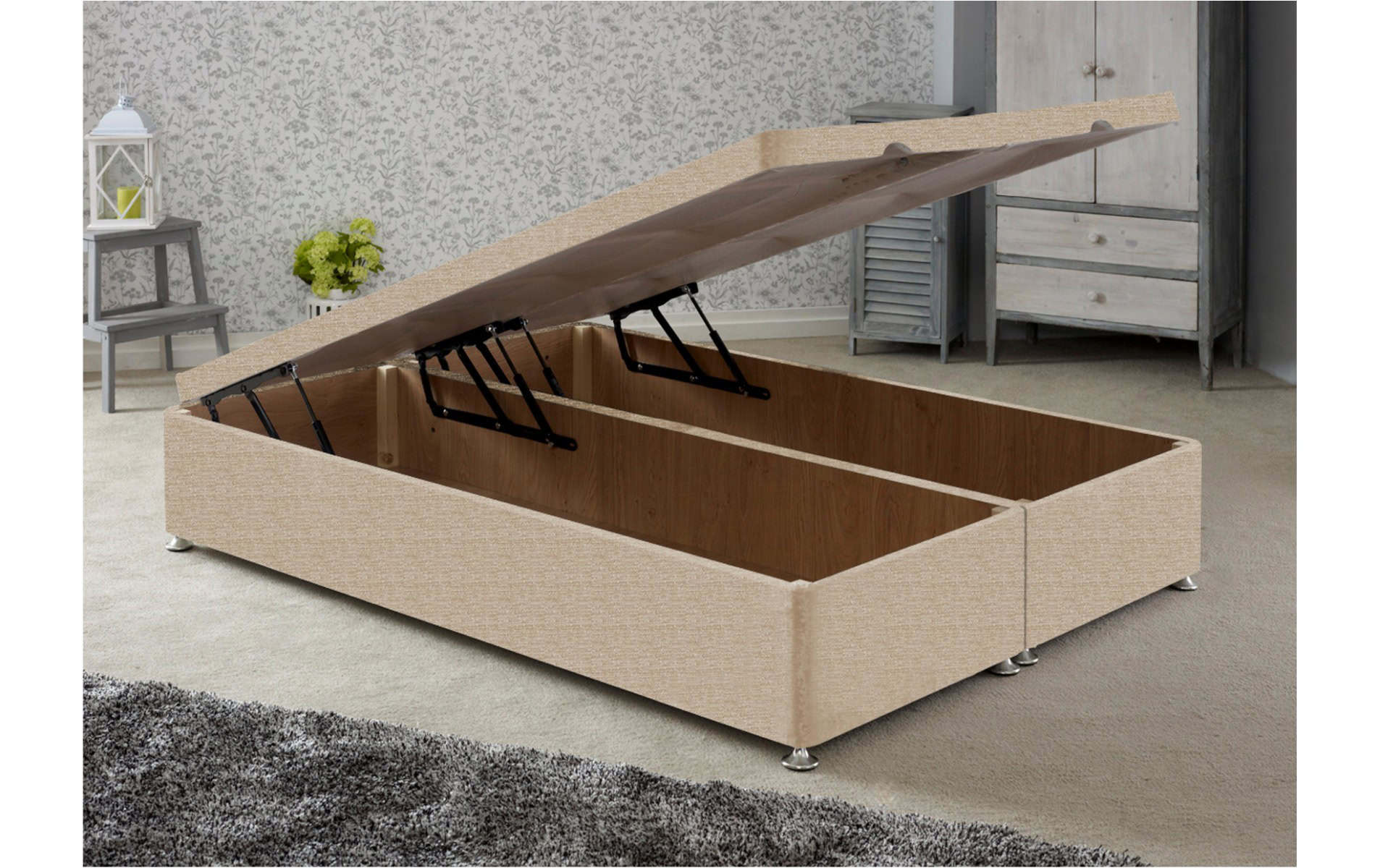 Apollo 4ft6 Front Opening Ottoman Base in House Fabric - Image 3