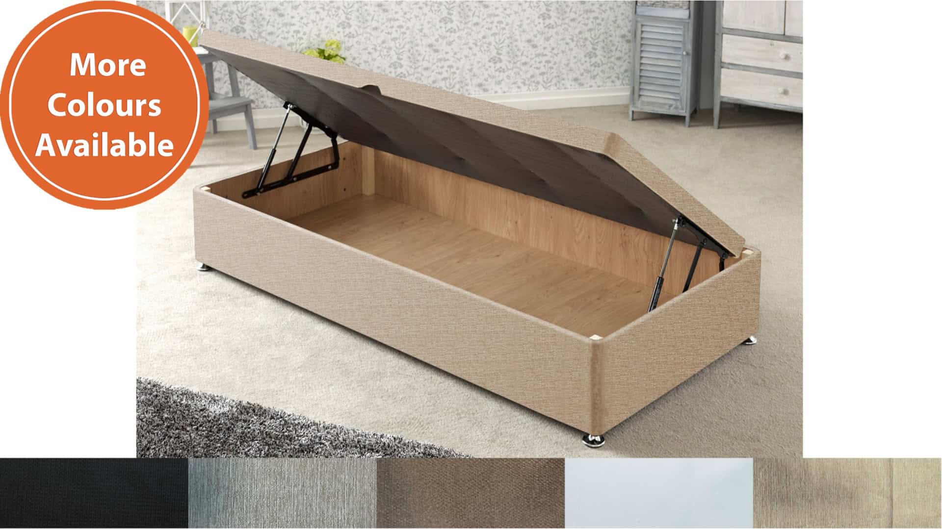 Apollo 3ft Side Opening Ottoman Base in House Fabric