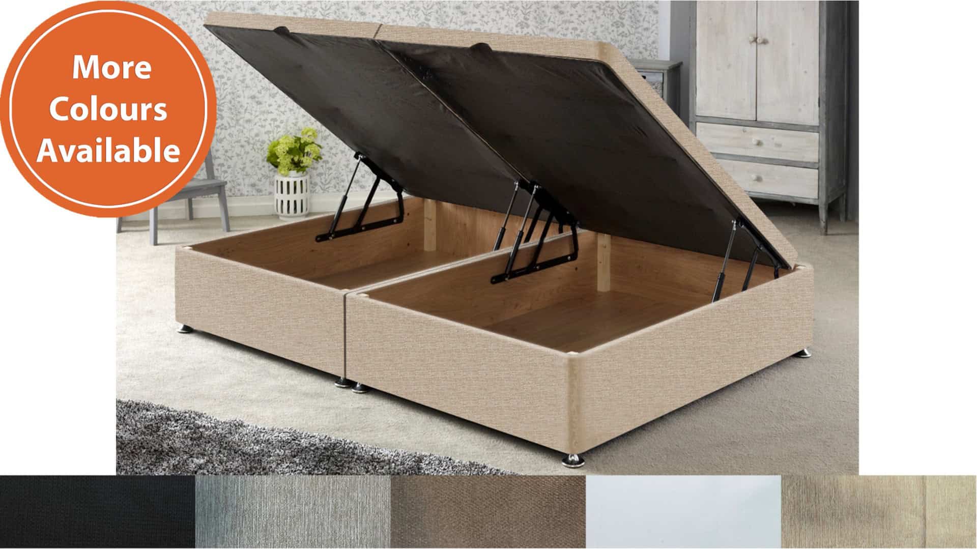 Apollo 4ft Side Opening Ottoman Base in House Fabric