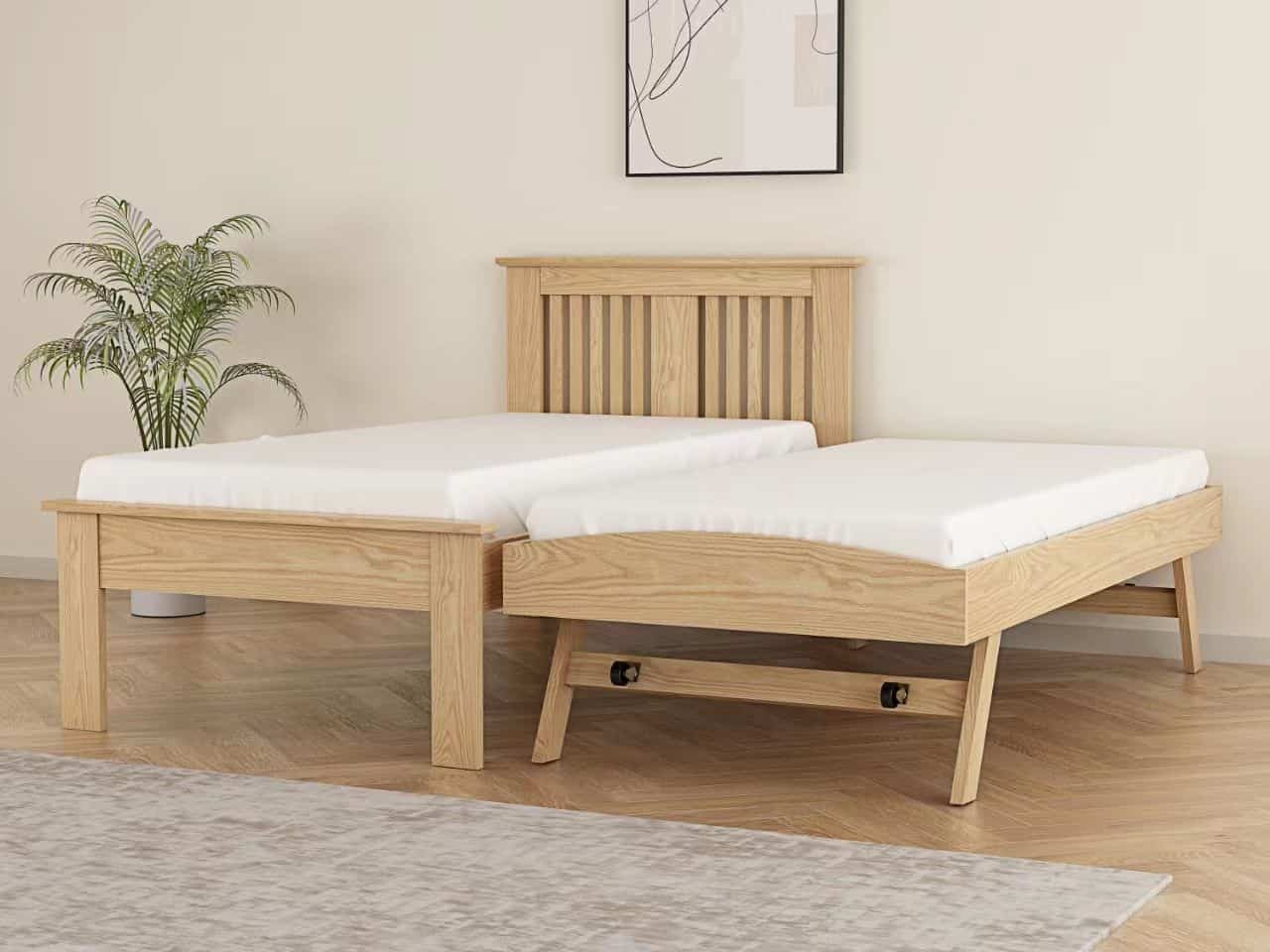 Flintshire 3ft Hendre Guest Bed - Oak - Image 3