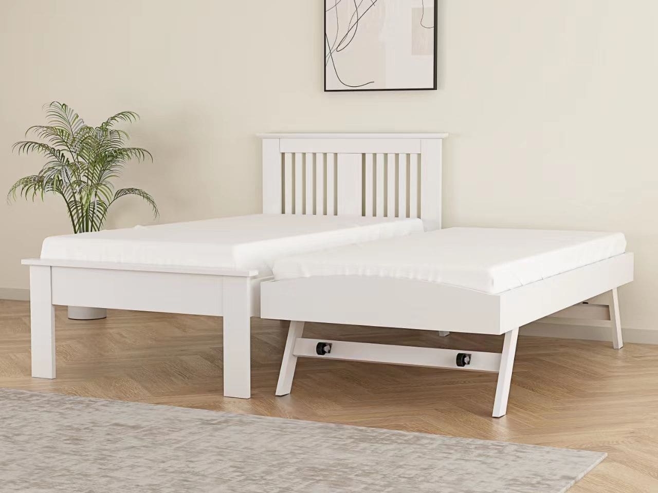 Flintshire 3ft Hendre Guest Bed - White - Image 2