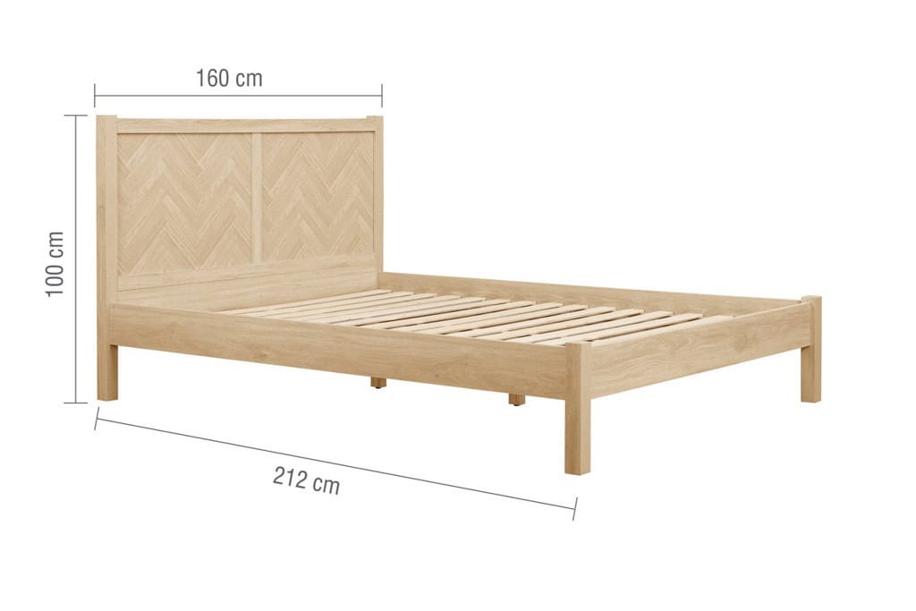 Herringford 5ft Bedframe - Oak - Image 11