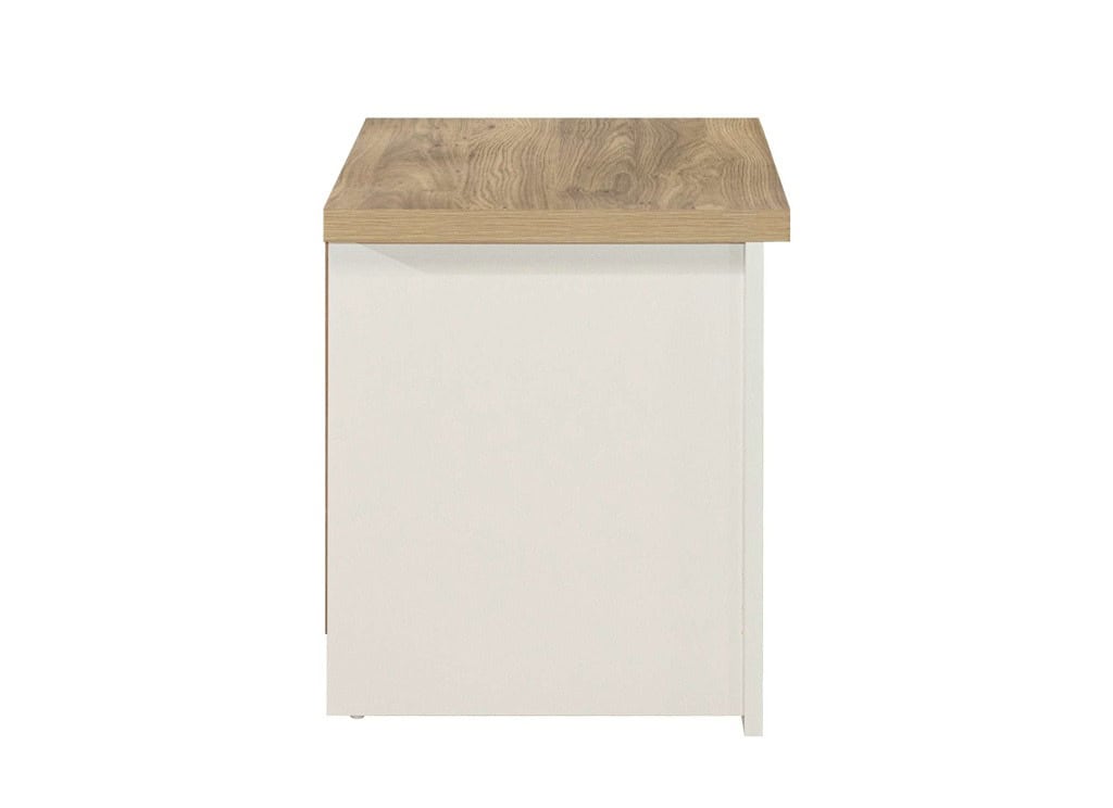 Highgate 2 Drawer Bedside - Cream & Oak - Image 5