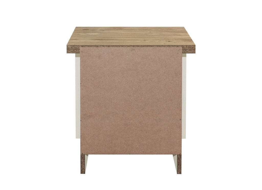 Highgate 2 Drawer Bedside - Cream & Oak - Image 6