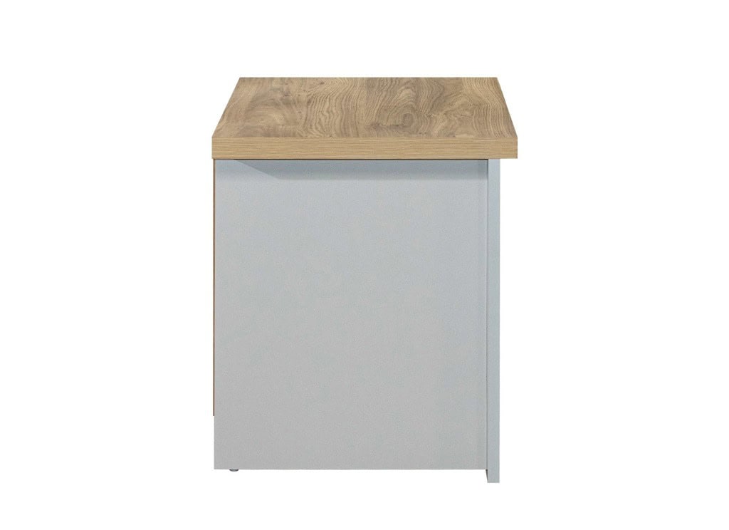 Highgate 2 Drawer Bedside - Grey & Oak - Image 5
