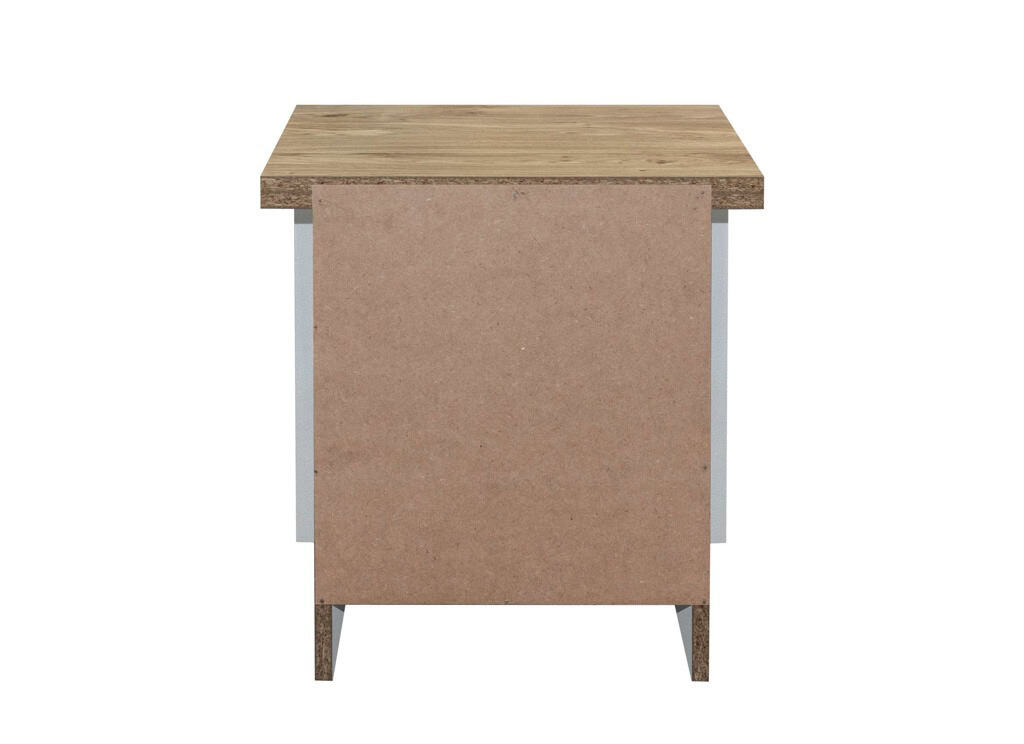 Highgate 2 Drawer Bedside - Grey & Oak - Image 6
