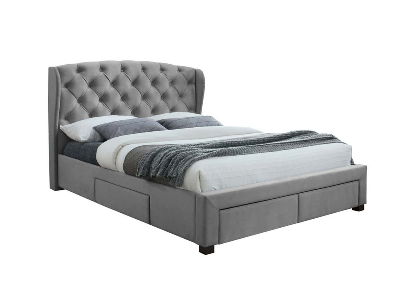 Hope 5ft Bed - Grey Velvet - Image 9
