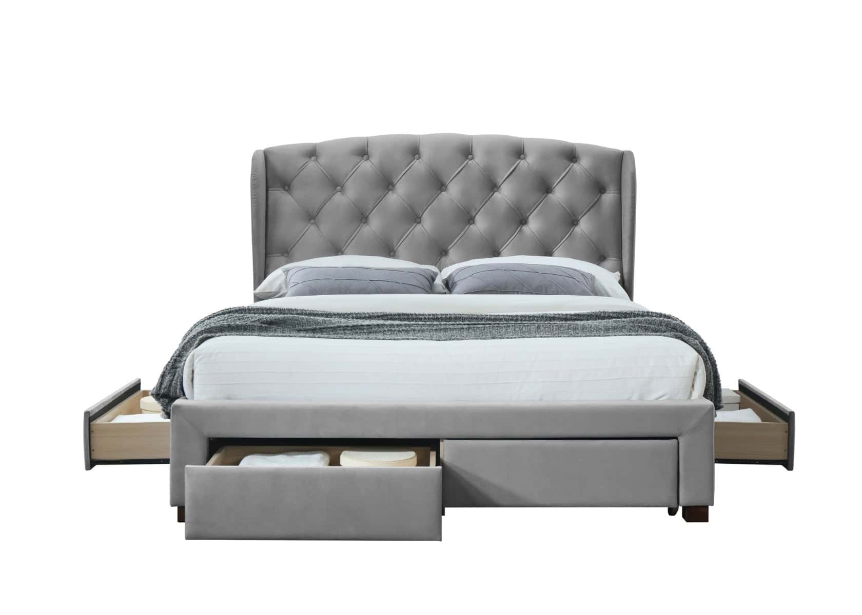 Hope 5ft Bed - Grey Velvet - Image 6