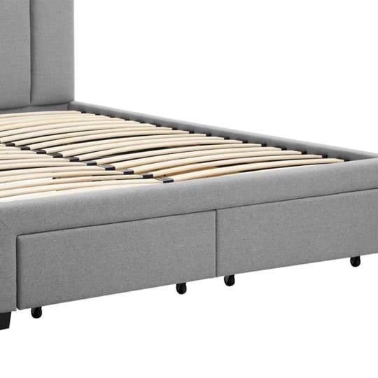 Hove 5ft Four Drawer Bedframe - Grey - Image 6