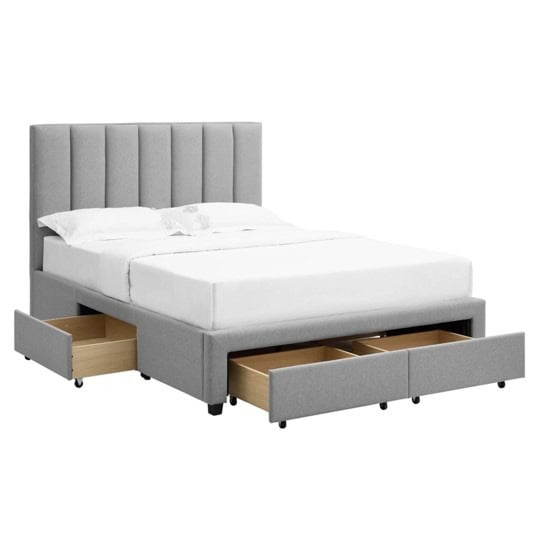 Hove 5ft Four Drawer Bedframe - Grey - Image 7