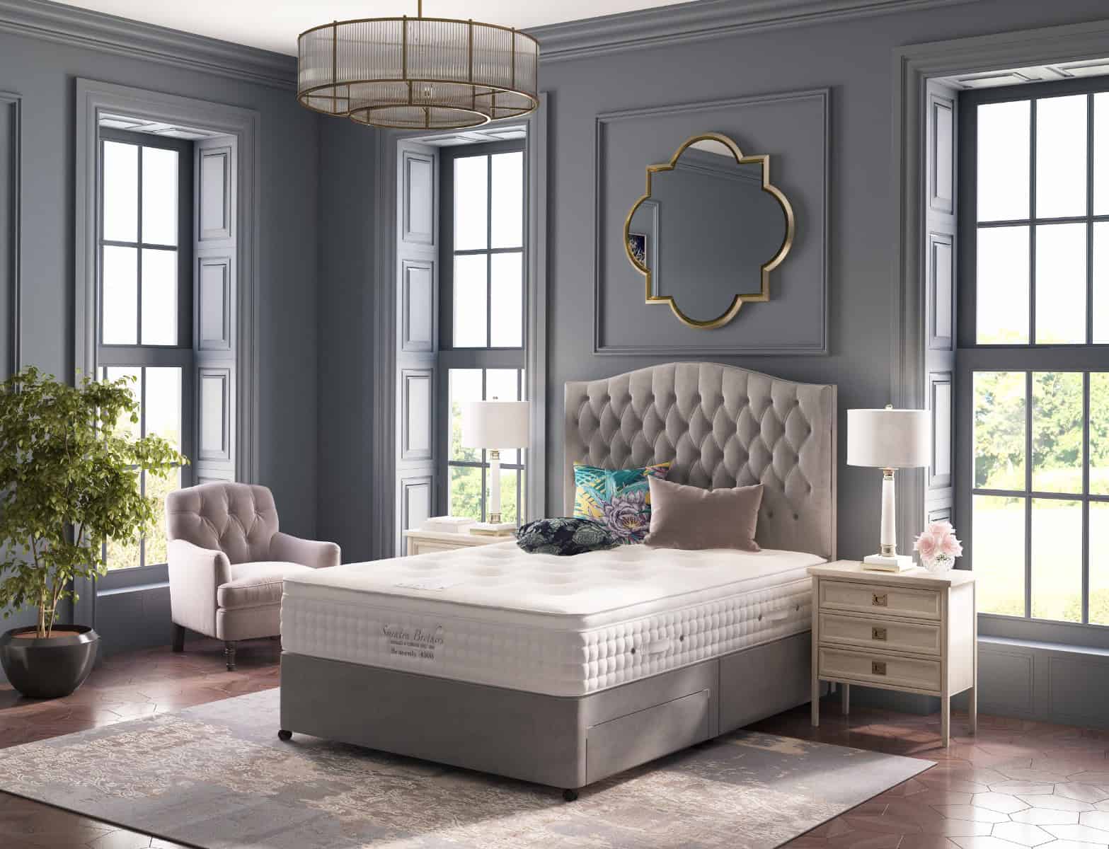 Healthbeds 4ft6 Inspiration Latex 4000 Divan Bed