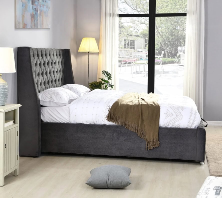 Jersey 6ft Bedframe - Grey - Image 2