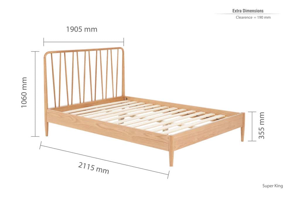 Jesper 4ft6 Bedframe - Oak - Image 9