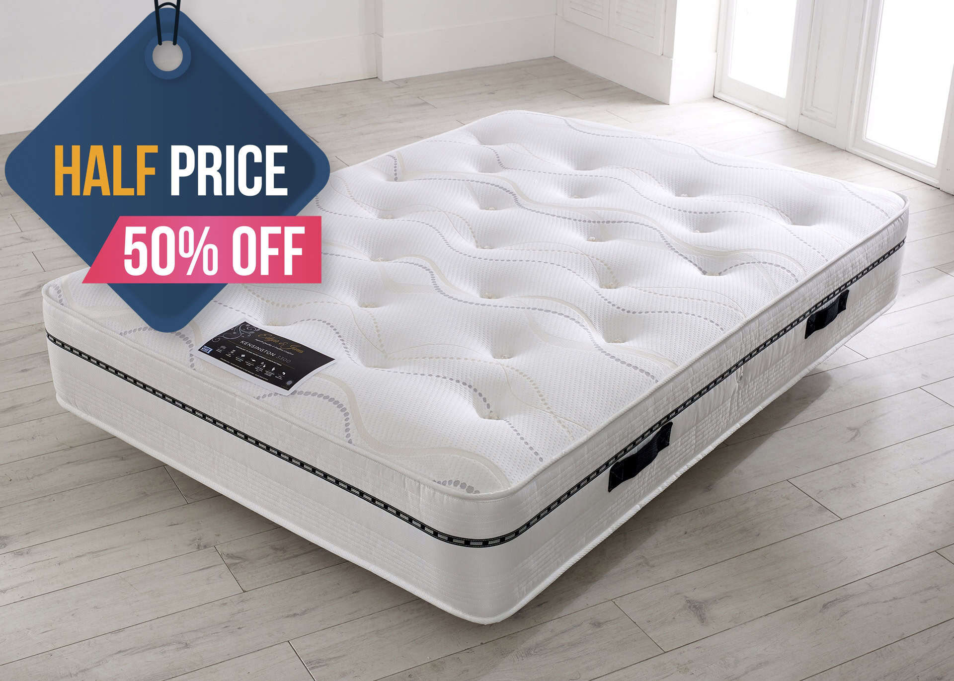 Edgar & Jones 2ft6 Kensington 3300 Pocket Mattress - Image 2