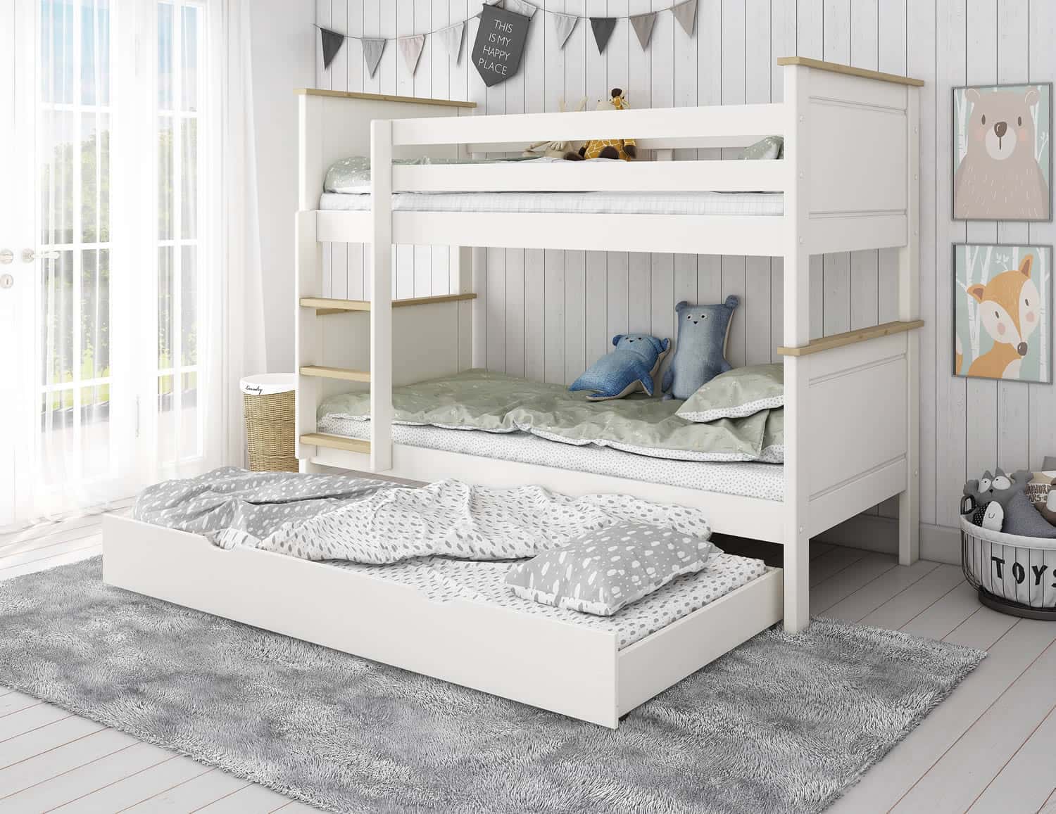 Kids Avenue Heritage Bunk Bed with Drawer - Image 2