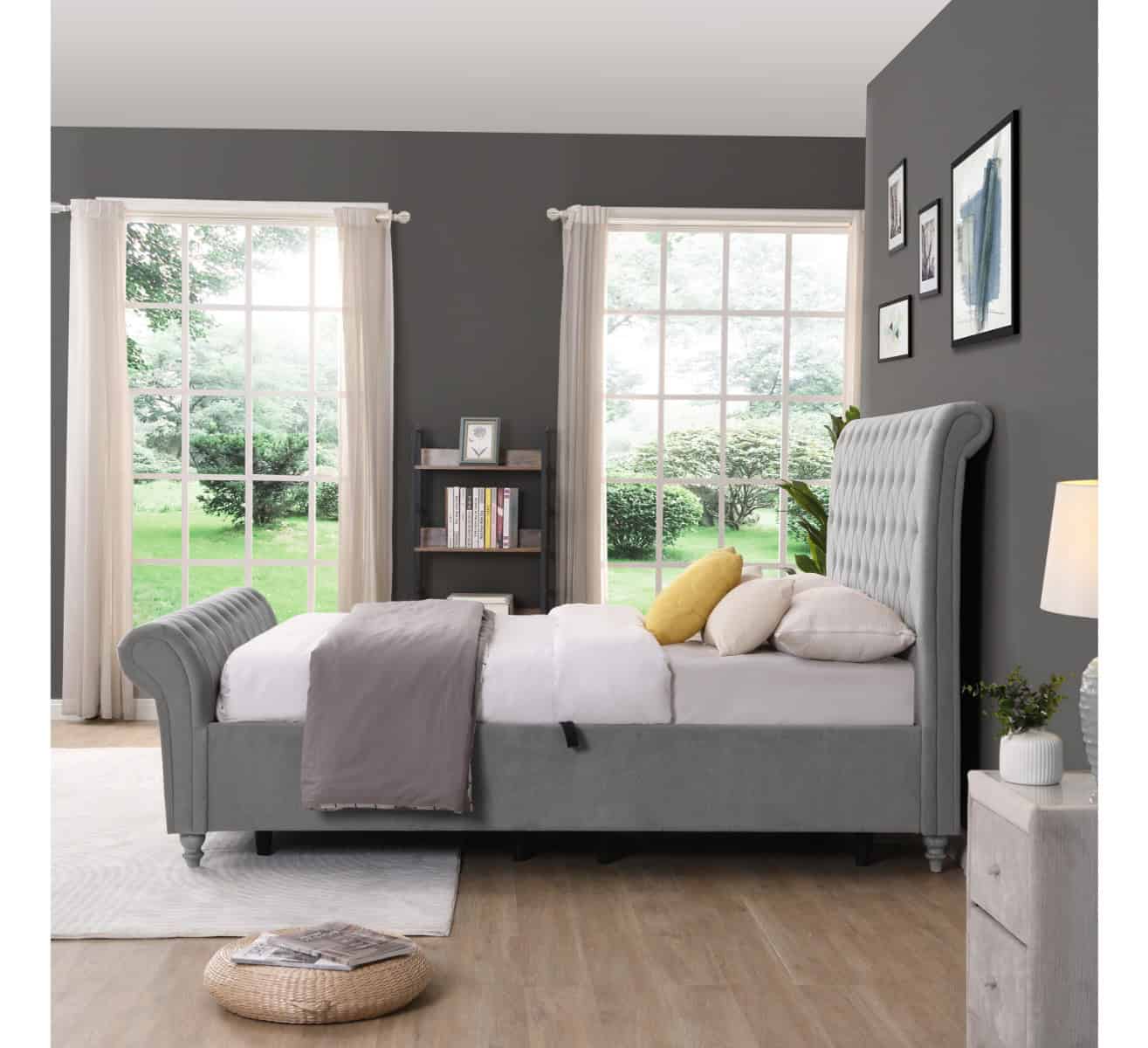 Kilkenny 5ft Ottoman Bedframe - Silver - Image 3