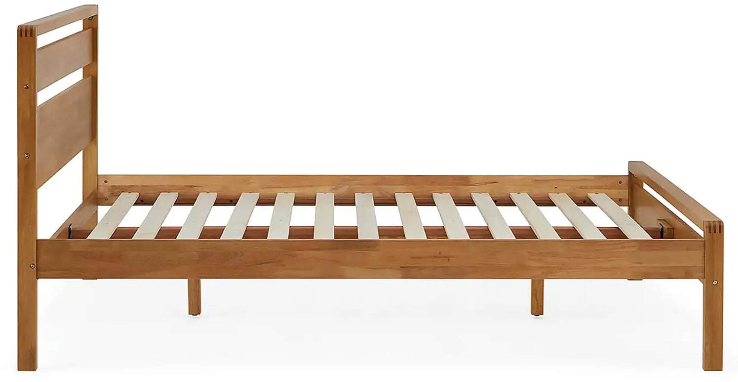 Skandi 3ft Mid-Century Bedframe - Oak - Image 4