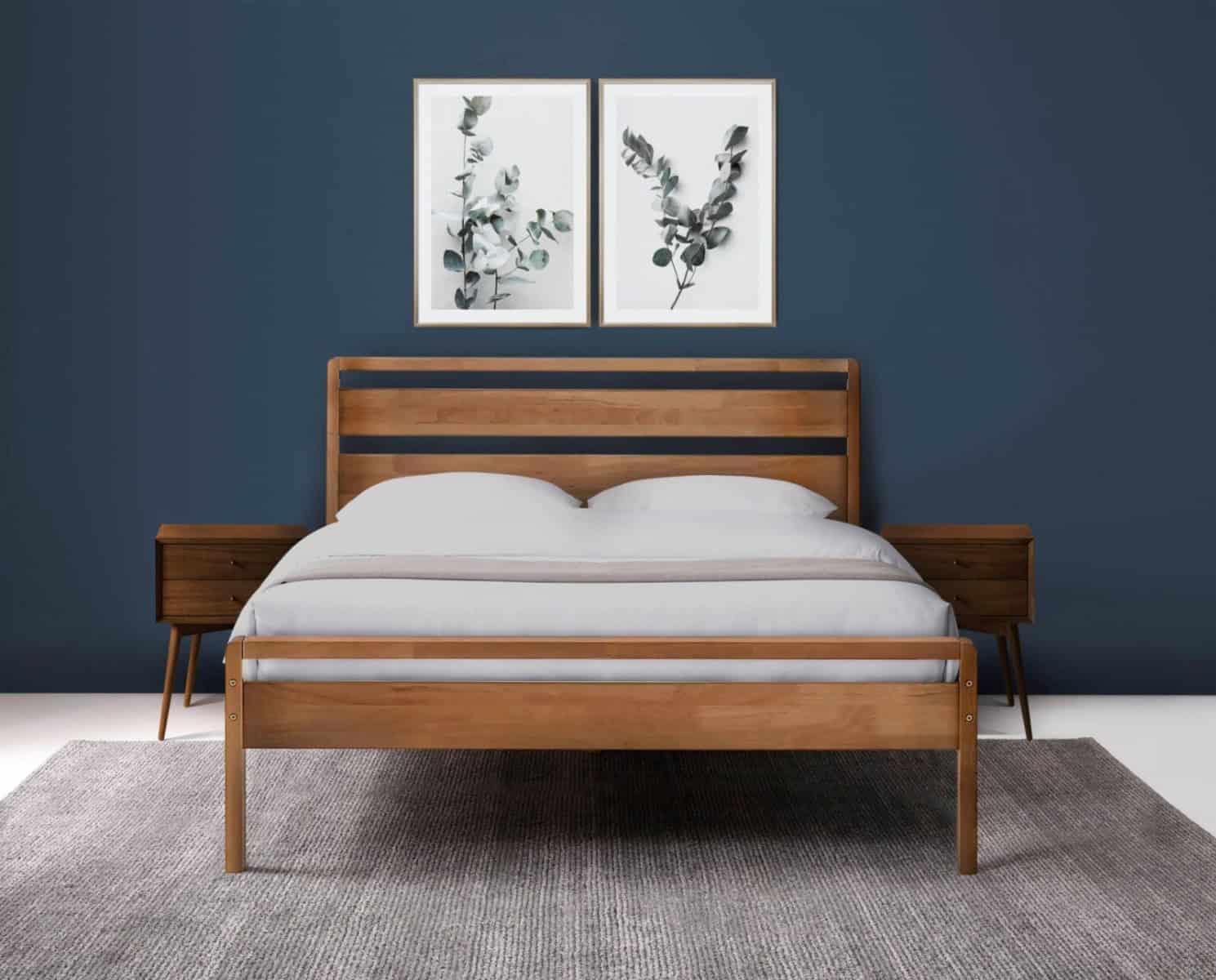 Skandi 4ft6 Mid-Century Bedframe - Oak - Image 2