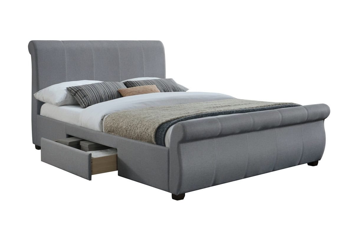Lancaster 4ft6 Bed - Grey - Image 6