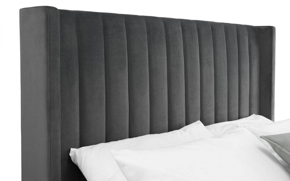 Redbridge 4ft6 Ottoman Bedframe - Grey Velvet - Image 5
