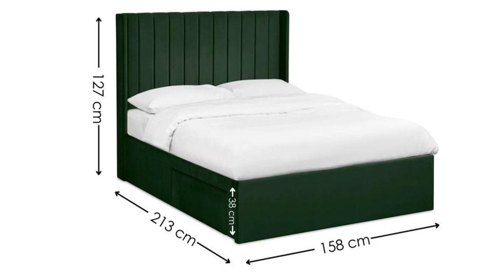 Leigha 5ft Bedframe - Green Velvet - Image 9