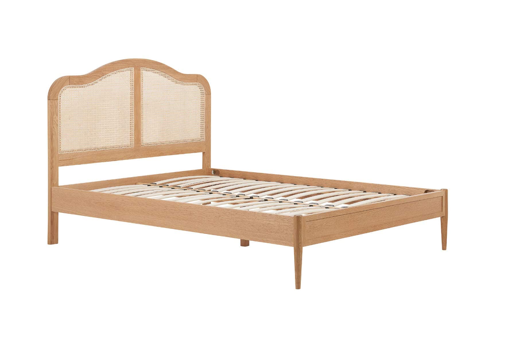 4ft6 Leonie Rattan Bedframe - Oak - Image 9
