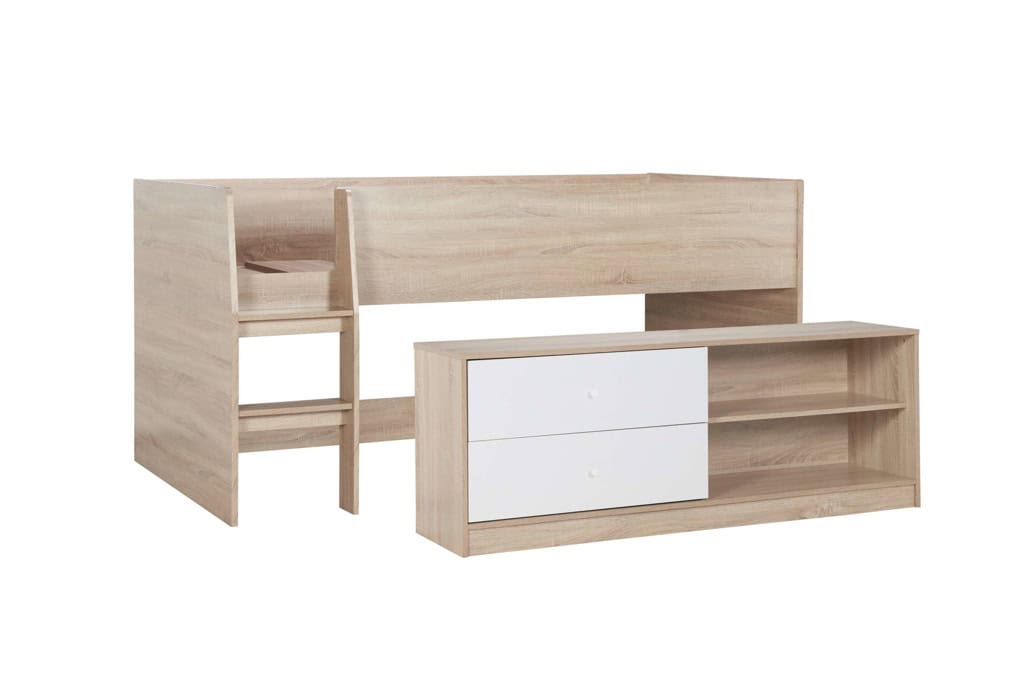 Leyton Cabin Bed - White & Oak - Image 3