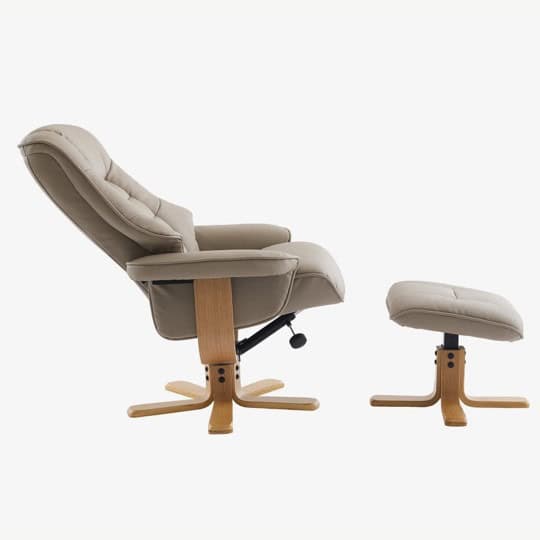 Leyton Swivel Recliner - Pebble Faux Leather - Image 2