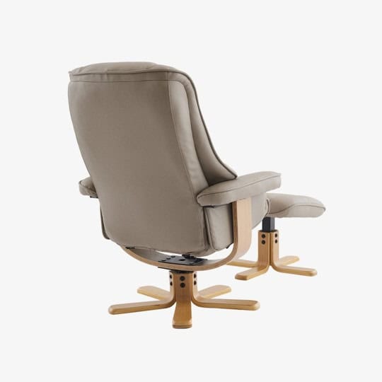 Leyton Swivel Recliner - Pebble Faux Leather - Image 3