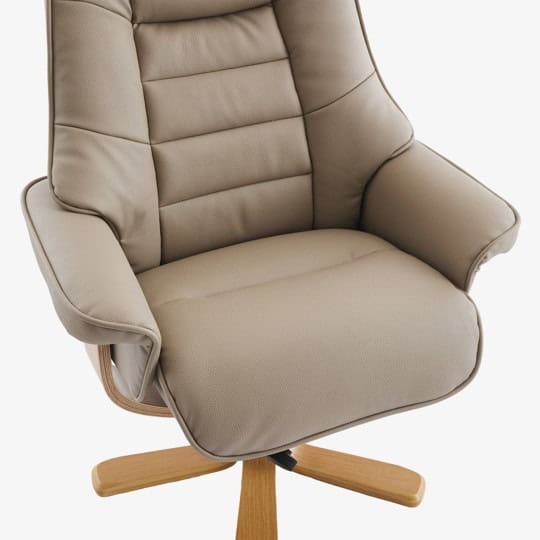 Leyton Swivel Recliner - Pebble Faux Leather - Image 7