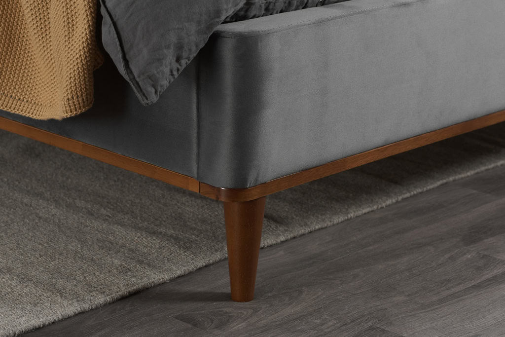 Lincoln 4ft6 Bedframe - Grey - Image 3