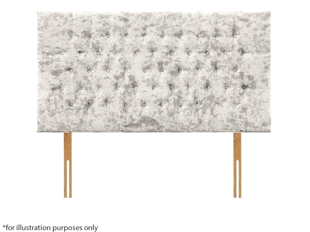 Apollo 4ft6 Lincoln Headboard – Glitz Ice White