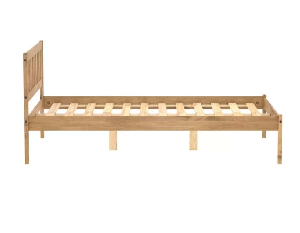 4ft6 Lisbon Bedframe - Waxed Pine - Image 7