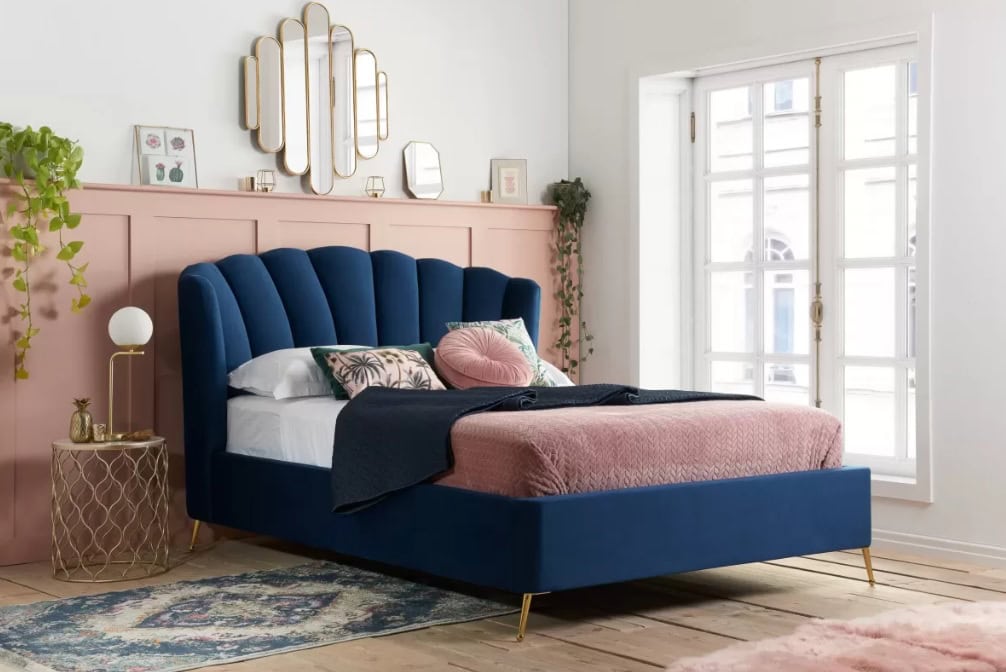 5ft Lottie Ottoman Bedframe - Midnight Blue - Image 2