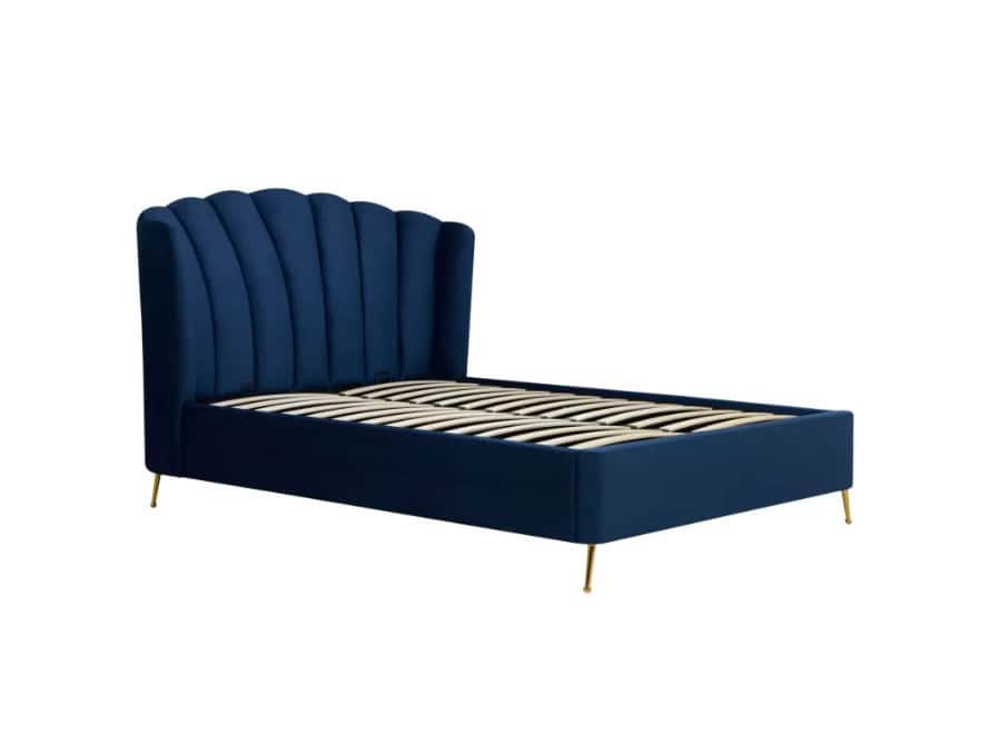 4ft6 Lottie Ottoman Bedframe - Midnight Blue - Image 8