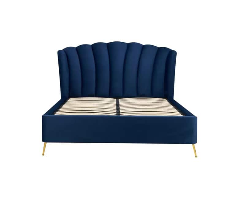 4ft6 Lottie Ottoman Bedframe - Midnight Blue - Image 9